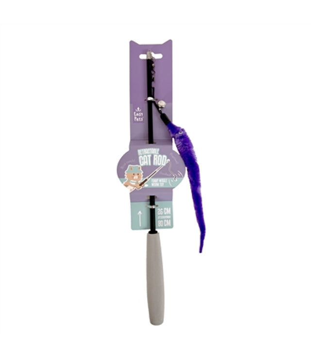 Easypets Uitschuifbare Kattenhengel Worm Paars