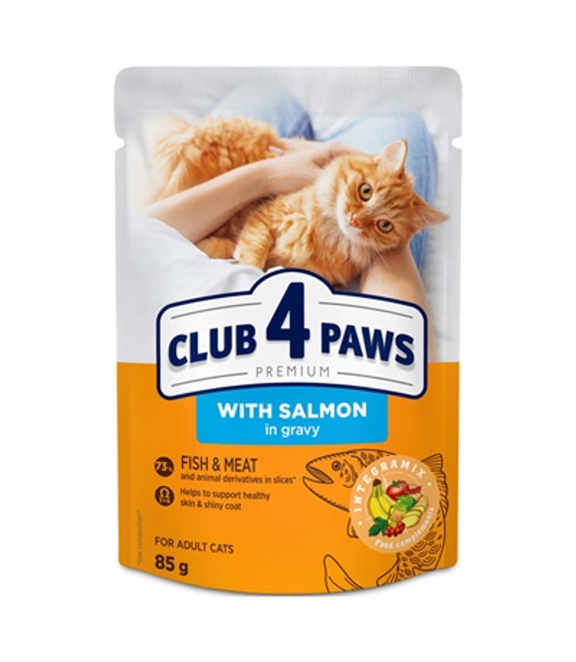 Club 4 Paws Premium Adult Pouch Zalm In Saus