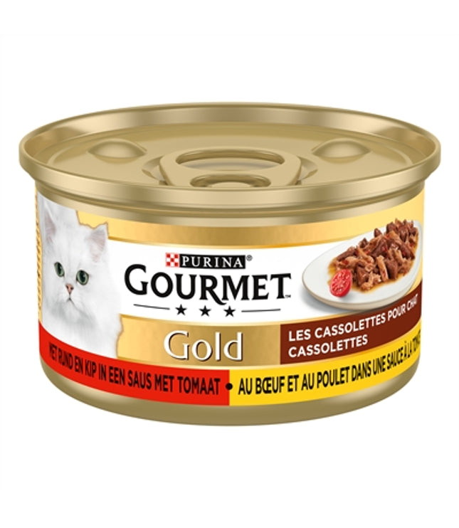 Gourmet Gold Cassolettes Duet Van Vlees In Saus Met Tomaten