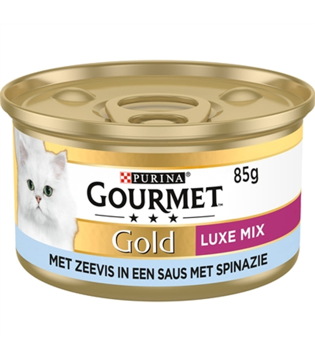 Gourmet Gold Luxe Mix Zeevis In Saus Met Spinazie